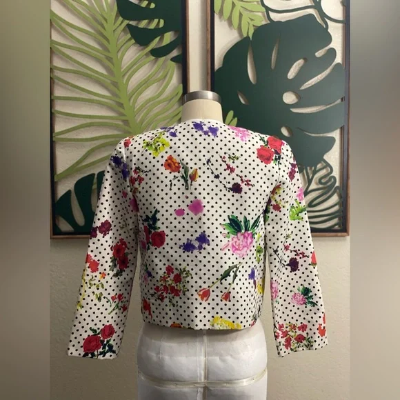 Oscar de la Renta Printed Silk Light Jacket